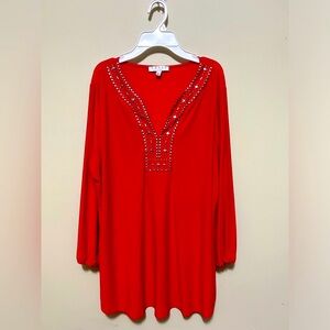 Chaus L Orange knit top